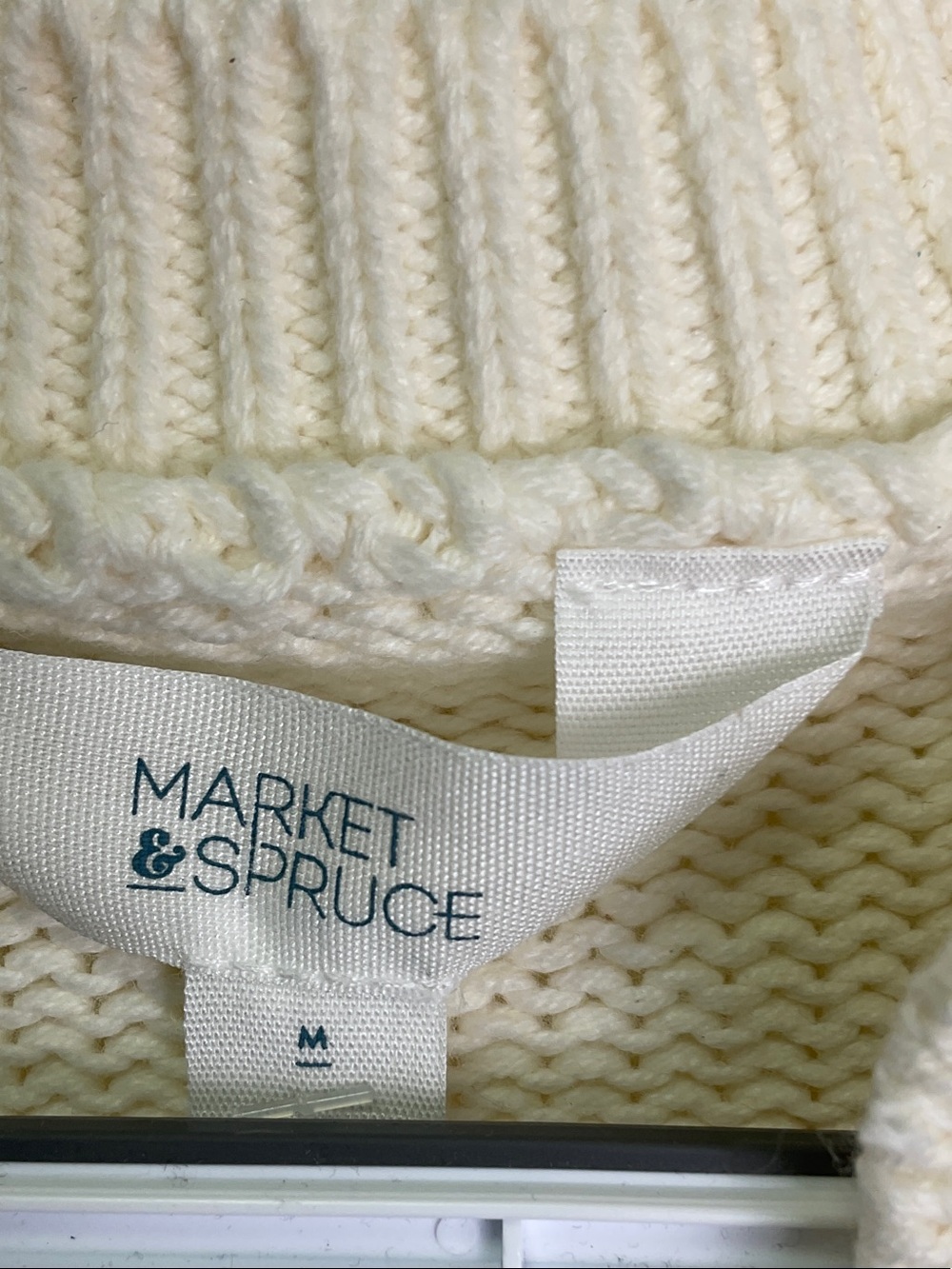 Market & Spruce Olive and Cream Striped Sailor V-Neck Sweater - Picture 5 of 10